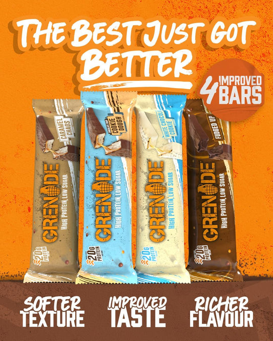 Grenade High Protein, Low Sugar Bar - Peanut Nutter, 12 x 60 g (Packaging May Vary)