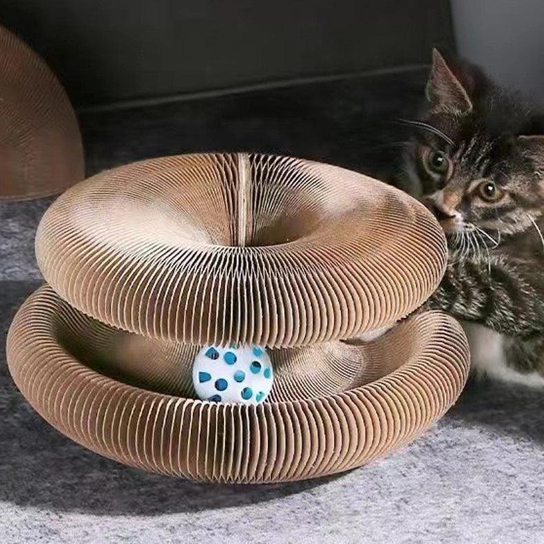 Cat Self-Play Foldable Mushroom Scratcher Tunnel Chaser Ball Toy