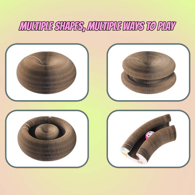 Cat Self-Play Foldable Mushroom Scratcher Tunnel Chaser Ball Toy